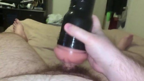 Hairy Big Boy Virgin Moans & Groans With His New Toy