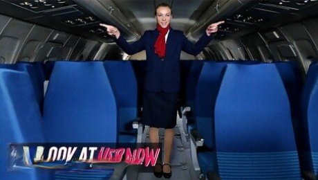Look Ather Now - Sexy Air Stewardess Angel Emily, Been Anal Dominated By A Male Stud