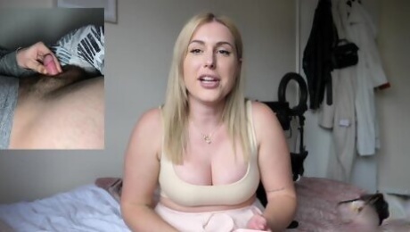 Seducing slut loves talking dirty about small white di